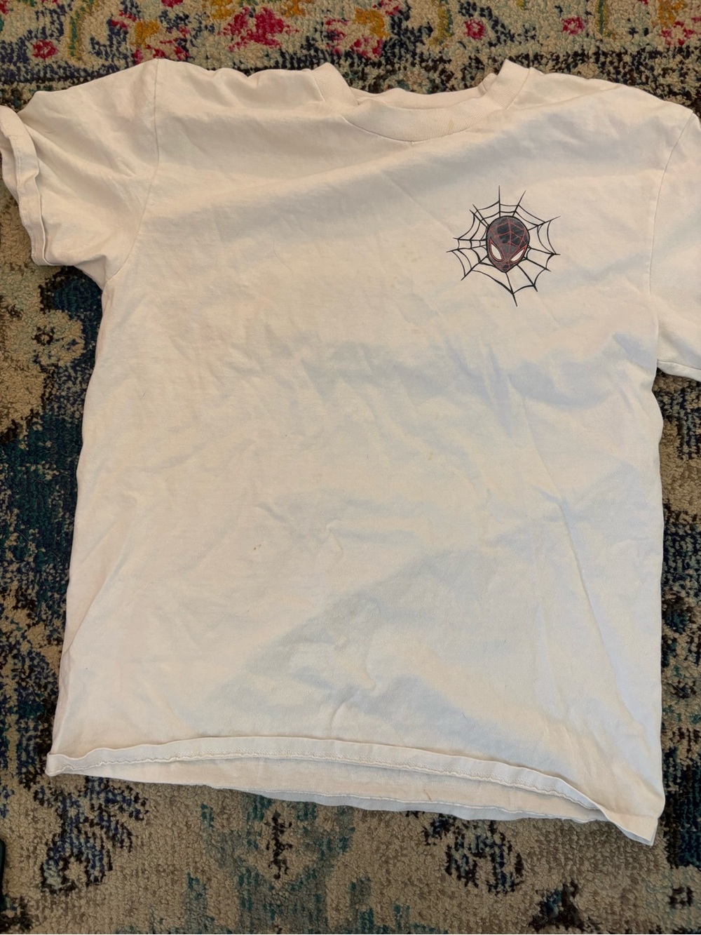 Marvel White Tee with Spider Emblem